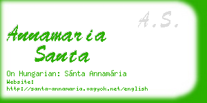 annamaria santa business card